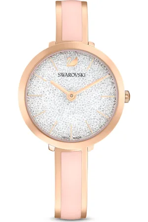 Swarovski Reloj Crystalline Delight, Fabricado en Suiza, Brazalete de metal, , Acabado tono oro