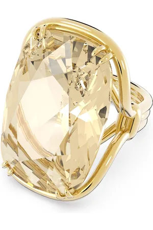 Swarovski Anillo de cóctel Harmonia, Cristal de gran tamaño, , Baño tono oro