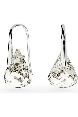 Swarovski Pendientes Lunar, Grises , Baño de rodio