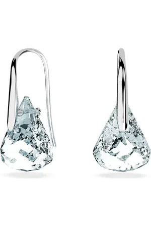 Swarovski Pendientes Lunar, Azules, Baño de rodio