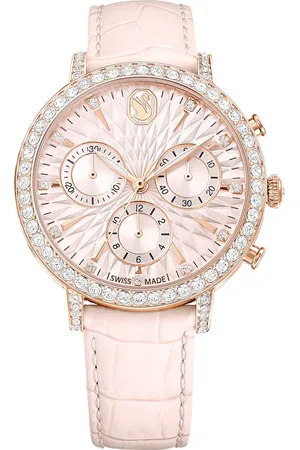 Swarovski Reloj Matrix Tennis Chrono, Fabricado en Suiza, Correa de piel, , Acabado tono oro
