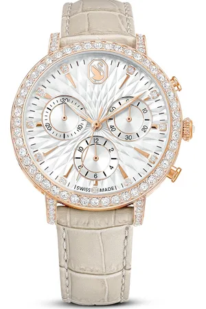 Swarovski Reloj Matrix Tennis Chrono, Fabricado en Suiza, Correa de piel, , Acabado tono oro rosa