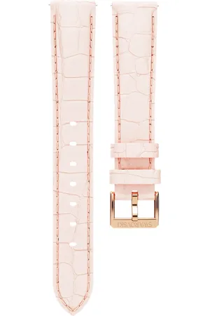 Swarovski Correa de reloj, 16 mm (0,63") de ancho, Piel con costura, , Acabado tono oro