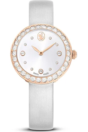 Swarovski Reloj Matrix Tennis, Fabricado en Suiza, Correa de piel, , Acabado tono oro rosa