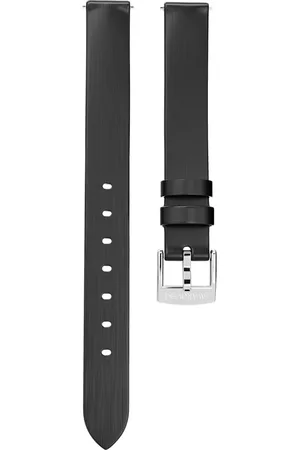 Swarovski Correa de reloj, 12 mm (0,47") de ancho, Piel, Negra, Acero inoxidable