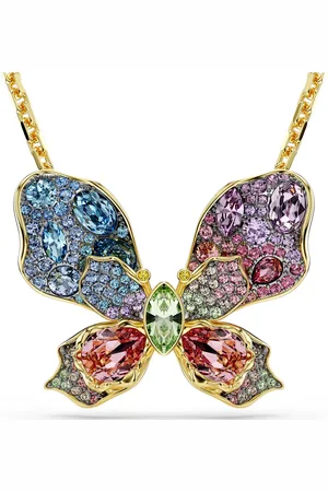 Swarovski Colgante y broche Idyllia, Tallas mixtas, Pavé, Mariposa, , Baño tono oro