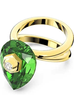 Swarovski Anillo Numina, Talla pera, , Baño tono oro