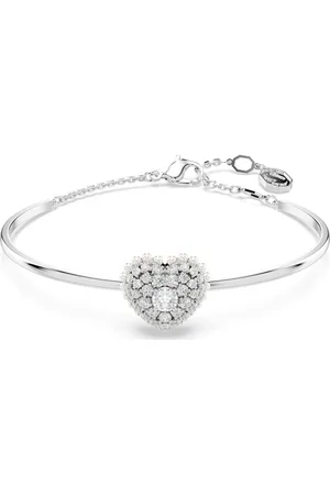 Swarovski Brazalete Hyperbola, Corazón, , Baño de rodio