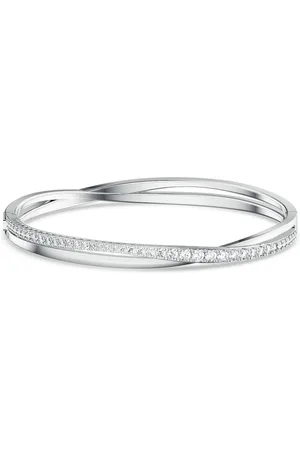 Swarovski Brazalete Twist, , Baño de rodio