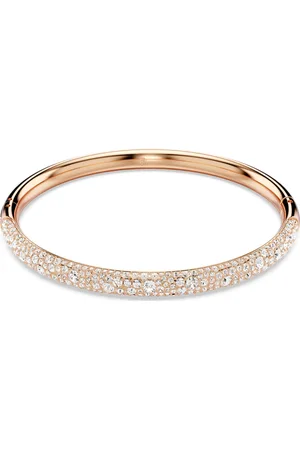 Swarovski Brazalete Meteora, Pavé nieve, , Baño tono oro rosa