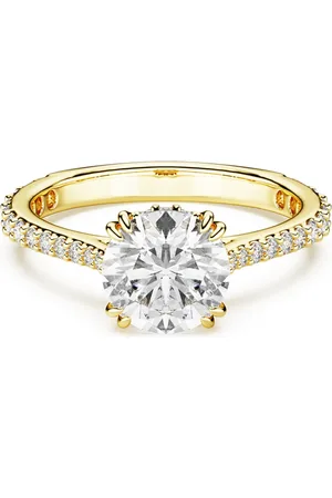 Swarovski Anillo de cóctel Constella, Talla redonda, Pavé, , Baño tono oro