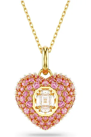 Swarovski Colgante Hyperbola, Talla octogonal, Crystal Pearls, Corazón, , Baño tono oro