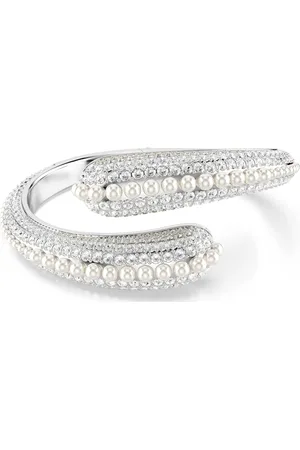 Swarovski Brazalete Sublima, Perla de cristal, Talla redonda, , Baño de rodio