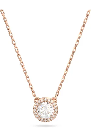 Swarovski Colgante Una, Talla redonda, Pavé, , Baño tono oro rosa