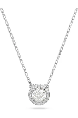 Swarovski Colgante Una, Talla redonda, Pavé, , Baño de rodio
