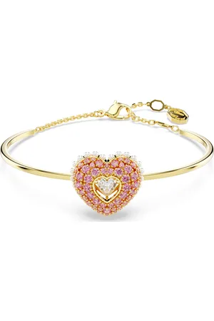 Swarovski Brazalete Idyllia, Corazón, , Baño tono oro