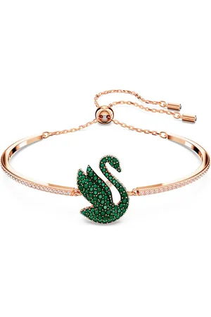 Swarovski Brazalete Swan, Cisne, , Baño tono oro rosa