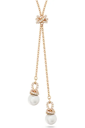 Swarovski Colgante en Y Originally, Perla de cristal, , Baño tono oro rosa
