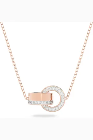 Swarovski Colgante Dextera, Bucle entrelazado, , Baño tono oro rosa