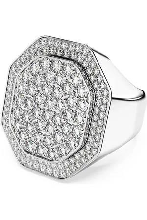 Swarovski Anillo de cóctel Dextera, Forma octagonal, , Baño de rodio