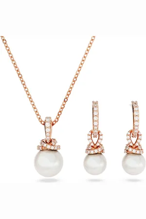 Swarovski Conjunto Originally, Perla de cristal, , Baño tono oro rosa