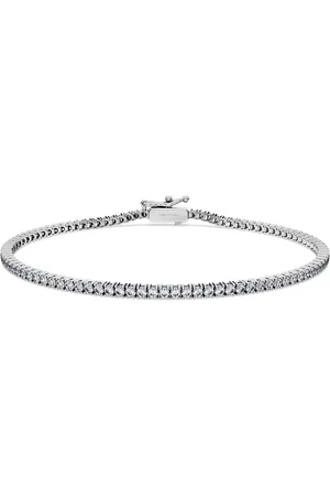 Swarovski Pulsera Tennis Eternity, Diamantes creados en laboratorio (peso total de 1,5 quilate), Forma redonda, Oro de 18 quilates