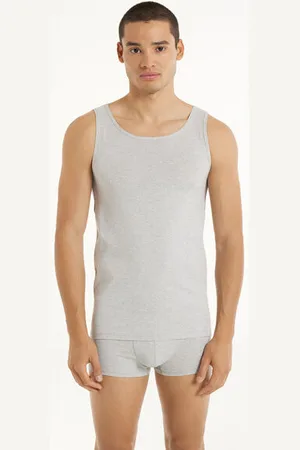 Tezenis Camiseta de Tirantes Anchos de Algodón Elástico Hombre Tamaño S