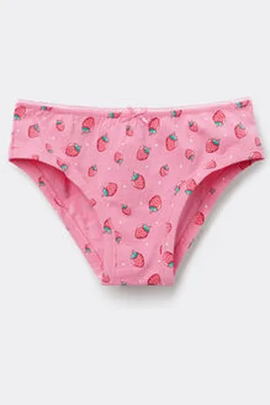 Tezenis Braguitas Basic de Algodón Estampado para Niña Chica Tamaño 4-5