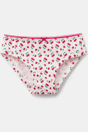 Tezenis Braguitas Basic de Algodón Estampado para Niña Chica Tamaño 4-5