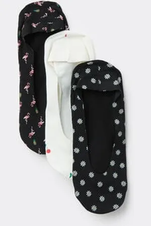 Tezenis 3 Pares de Calcetines Invisibles de Algodón Sin Costuras para Mujer Mujer Tamaño TU