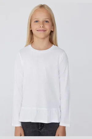 Tezenis Camiseta Manga Larga Algodón con Volante Chica Tamaño 6-7