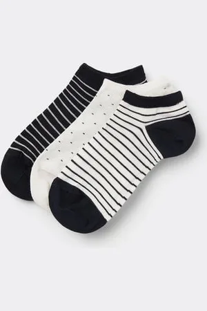 Tezenis 3 Pares de Calcetines Tobilleros de Algodón Estampados para Mujer Mujer Tamaño TU