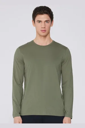Tezenis Camiseta 100% algodón manga larga y cuello redondo hombre Hombre Tamaño XXL