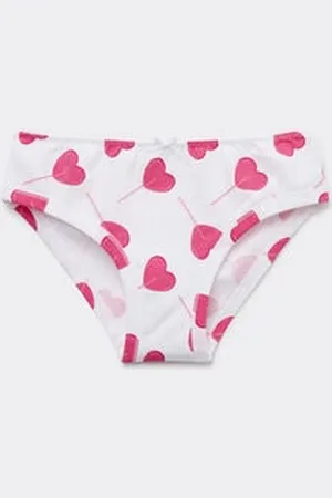 Tezenis Braguitas Basic de Algodón Estampado para Niña Chica Tamaño 6-7