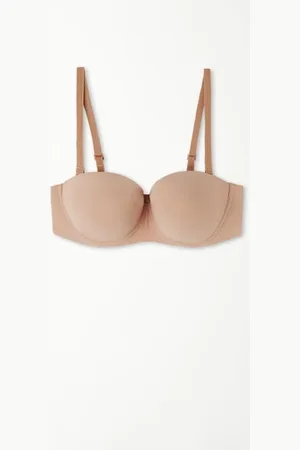 Tezenis Sujetador Bandeau con Relleno Ligero de Microfibra Reciclada Full Coverage Mujer Tamaño 4B
