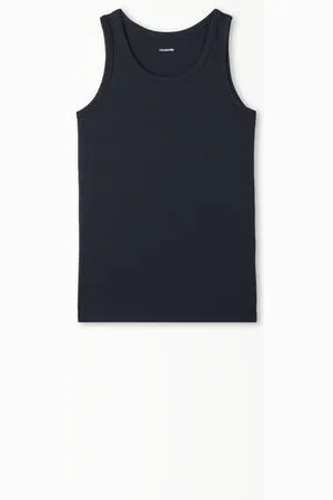 Tezenis Camiseta de tirantes anchos básica de algodón para niños unisex Unisex Tamaño 4-5
