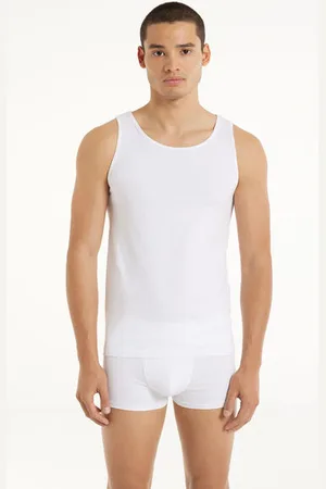 Tezenis Camiseta de Tirantes Anchos de Algodón Elástico Hombre Tamaño XL