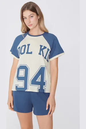 Tezenis Pijama Corto de Algodón con Estampado de «Cool Kid» Mujer Tamaño S