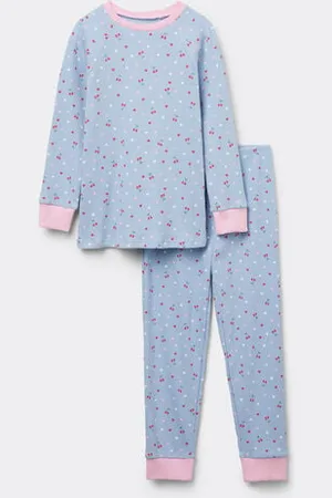 Tezenis Pijama Largo Canalé Algodón Estampado Niña Chica Tamaño 8-9