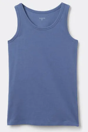 Tezenis Camiseta de tirantes anchos básica de algodón para niños unisex Unisex Tamaño 6-7