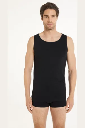 Tezenis Camiseta de Tirantes Anchos de Algodón Elástico Hombre Tamaño L
