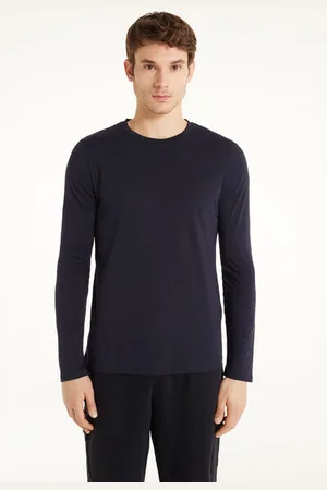Tezenis Camiseta 100% algodón manga larga y cuello redondo hombre Hombre Tamaño M