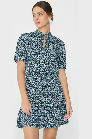 Tezenis Vestido Corto de Manga Corta con Volante Mujer Tamaño M