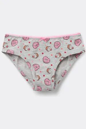 Tezenis Braguitas Basic de Algodón Estampado para Niña Chica Tamaño 4-5