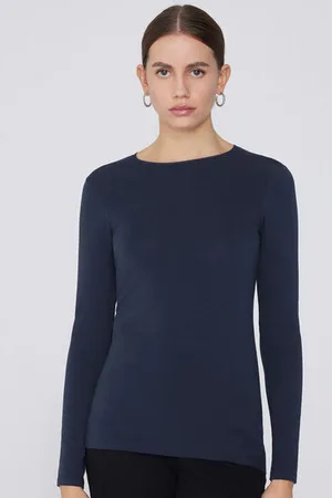 Tezenis Camiseta Manga Larga Cuello Redondo Algodón Elástico Mujer Tamaño M