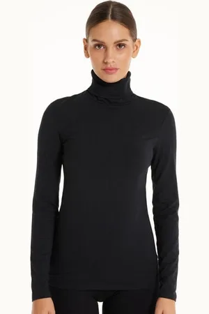 Tezenis Camiseta con Cuello Alto de Algodón y Modal Térmico Mujer Tamaño XL