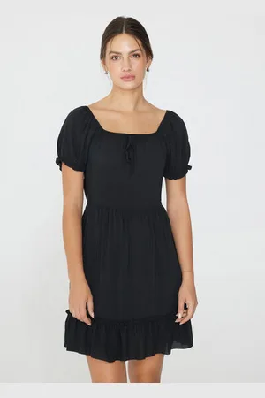 Tezenis Vestido Corto de Manga Corta de Tela de Viscosa Mujer Tamaño L