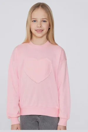 Tezenis Sudadera con Cuello Redondo y Parche Niña Chica Tamaño 12-13