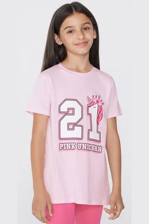 Tezenis Camiseta con Cuello Redondo de Algodón con Estampado Chica Tamaño 6-7