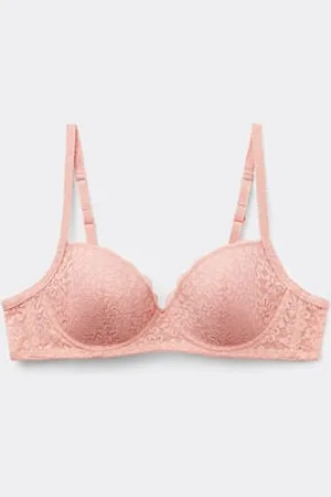 Tezenis Sujetador Balconette Con Relleno Ligero de Encaje Reciclado Wien Mujer Tamaño 3D